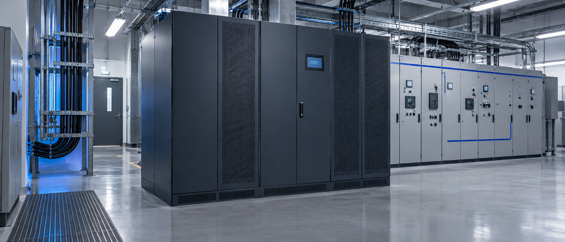 Endüstriyel tesiste UPS ve elektrik panoları